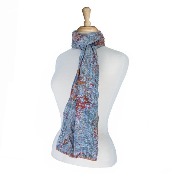 Taj Hotel Home Decor Kantha Cotton Scarve | 1-Piece | Multicolor | 18"x72" - Picture 1 of 2